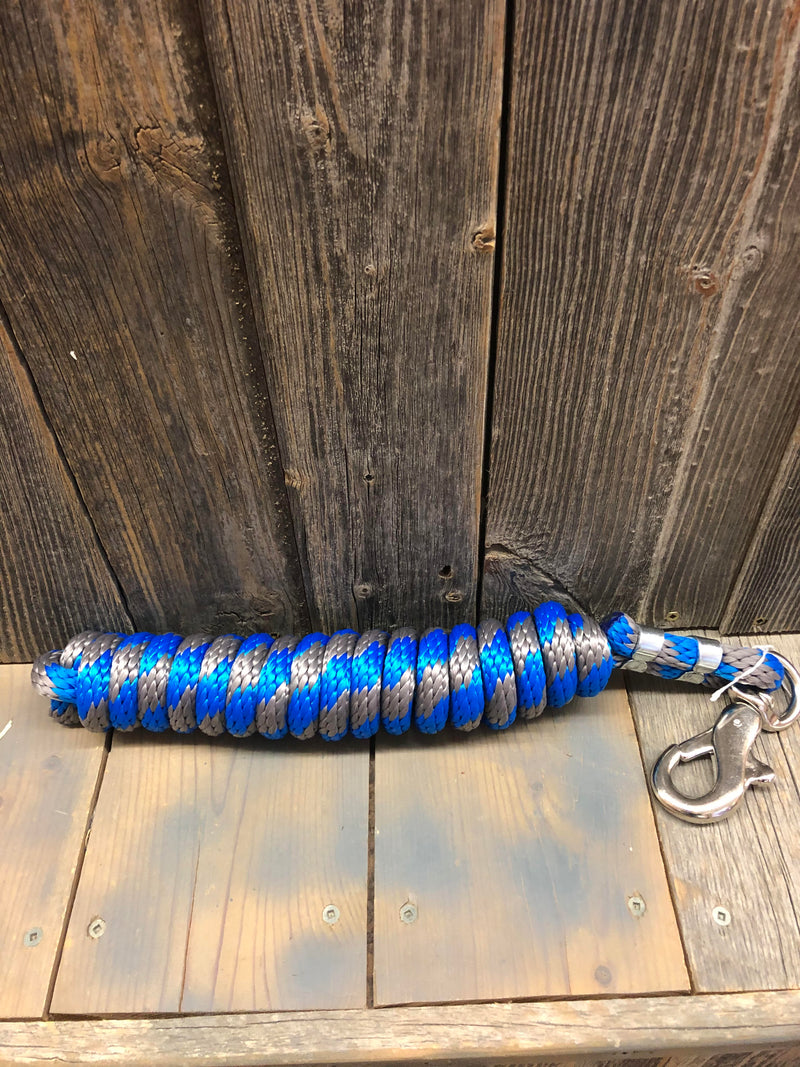 TKLR3941-BLU/GRY Nylon Lead Rope w/ Heavy Trigger 10ft