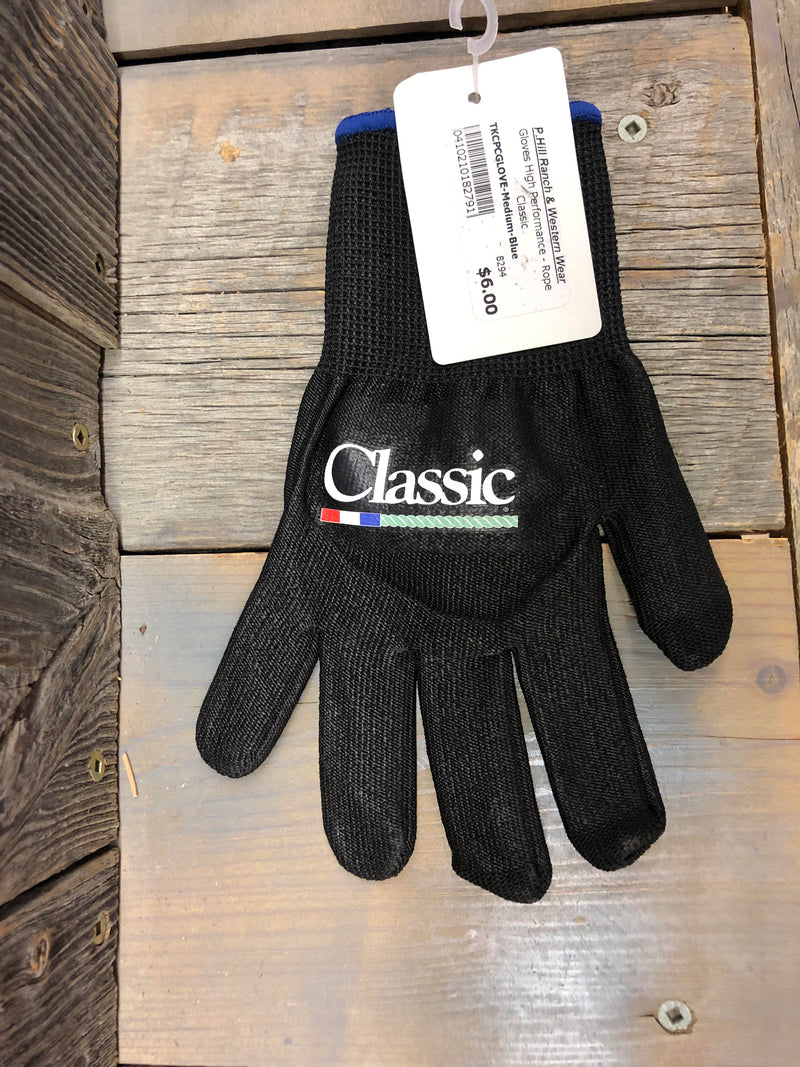 TKCR/CPCGLOVE-MED-Blue Glove - Rope - Pro Competition - Single