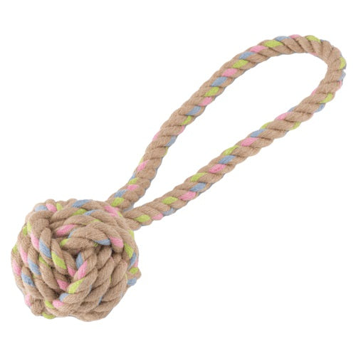 PSD996-75520 Dog Toy Beco Medium Hemp Ball & Hoop