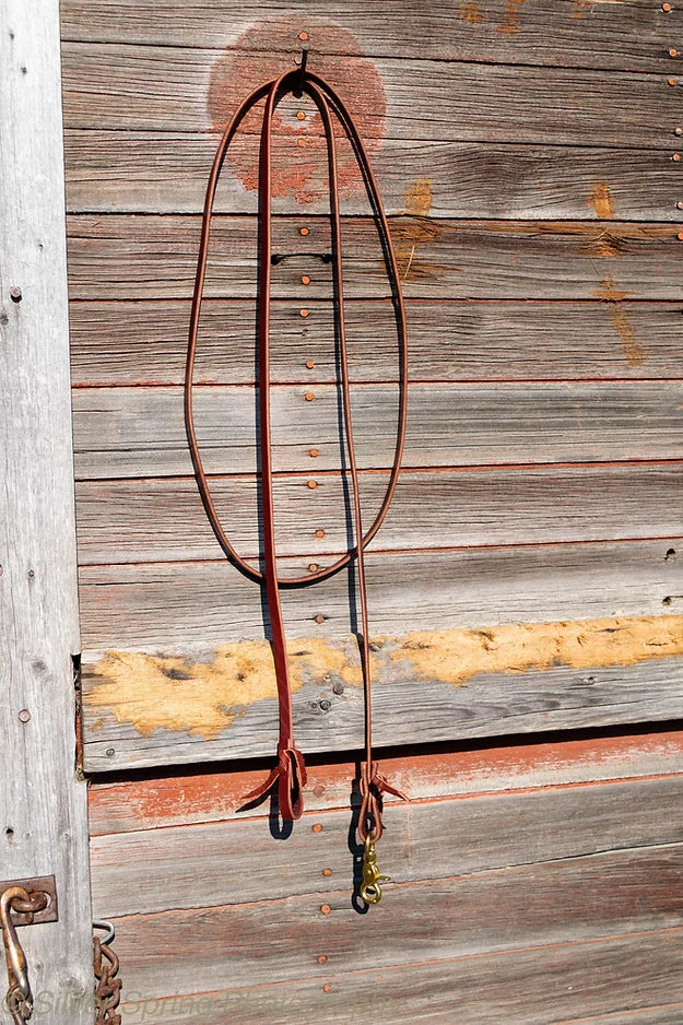 TKSTTRR3P Roping Rein W/Snap- Premium 1/2" Latigo