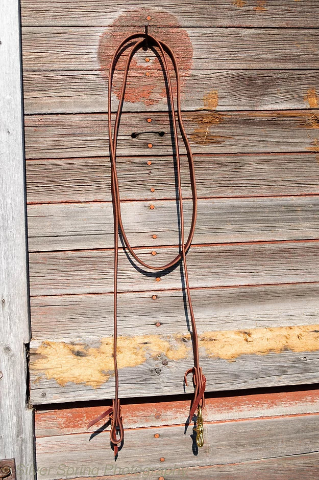 TKSTTRR4P Roping Rein W/Snap- Premium 5/8" Latigo