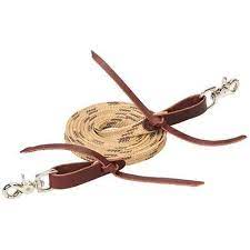 TK35-2084--Tn/Brn Reins Roping Waxed Nylon 5/8"