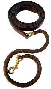 ACLEAD-BR-COMP-NI Show Halter Lead Leather/Covered Chain Brn