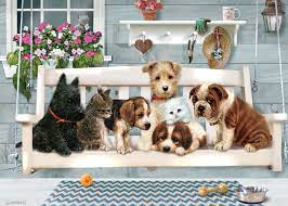 BG58885 Puzzle Tray "Porch Swing Buddies" 35 Piece