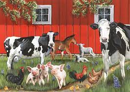BG58849 Puzzle Tray "Red Barn Farm" 35 Piece