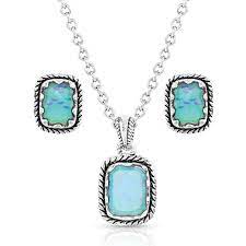 BGNC5254 Necklace- Southwest Stream Turquoise