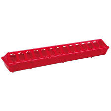 AC115-042 Feeder Plastic Trough 20" Flip Top Red