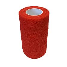 ACV540161--Red Bandage Cohesive 4"