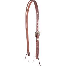 TKCAS/SA-HI19 Headstall Cashel Split Ear Antique Diamond Scroll Flower Buckle