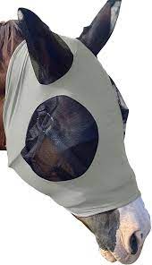 TK6679-Cob-Charcoal Fly Mask w/Ears Lycra