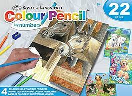 BGR-94436 Colour Pencil Set by Numbers - Horse & Puppy