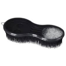 TK68-5675--Black Brush Genie Brush w/Comb & Bands