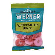 BGWE80121 Werner Candy - Watermelon Rings - 184g