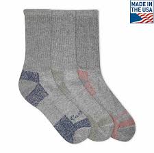 CLWA282-3-M-Gray Socks Ladies All Season 3pk