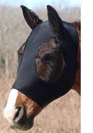 TK6679-Cob-Black Fly Mask w/Ears Lycra
