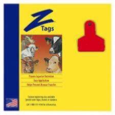 ACZTAG22-S-Red Z Tags Small Animal 1 Pc 50's