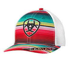 CL1515997 Cap Ball ARIAT Bright Serape/White Snap Back