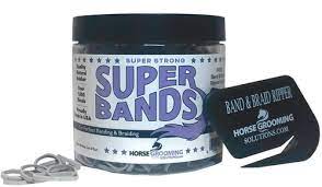 TKHHCBAND--Grey Braiding Bands-Elastics Tub w/Ripper