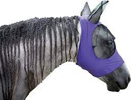 TK6679-Cob-Purple Fly Mask w/Ears Lycra