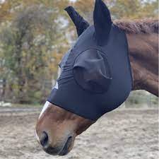 TK6679-Cob-Navy Fly Mask w/Ears Lycra