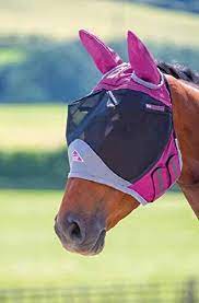 TK6670-Pony-Burgundy Fly Mask w/Ears