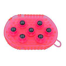 TK374320--Ht Pink Groomer Gel Massage Mitt Magnetic