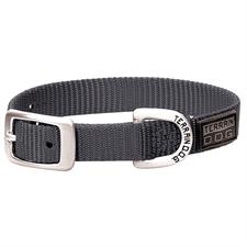 PS07-0941-3/4"x15"-Drk Gray Dog Collar Terrain 2 Ply Nylon