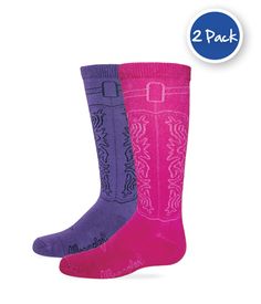 CL2229-S-6/8 Socks Wrangler Youth Cowgirl 2 pkg
