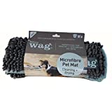 PSVP407-Medium-Gry Blk Dog Mat Micro Fibre "Henry Wag"