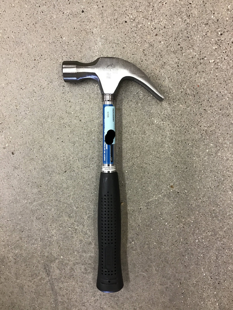 HG4163093 Hammer Claw Steel 16oz Rubber Handle