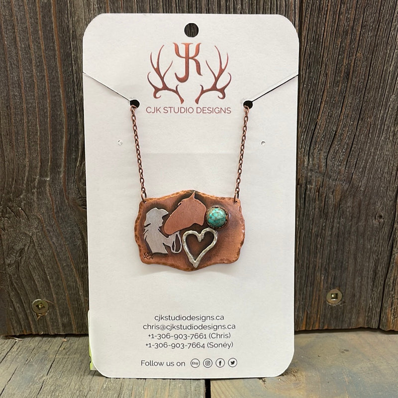 BG20220280 Necklace - Copper/Silver - Girl Kissing Sorrel