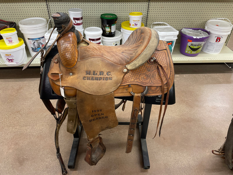 TKUSEDMS1 Used Roping Saddle 15"