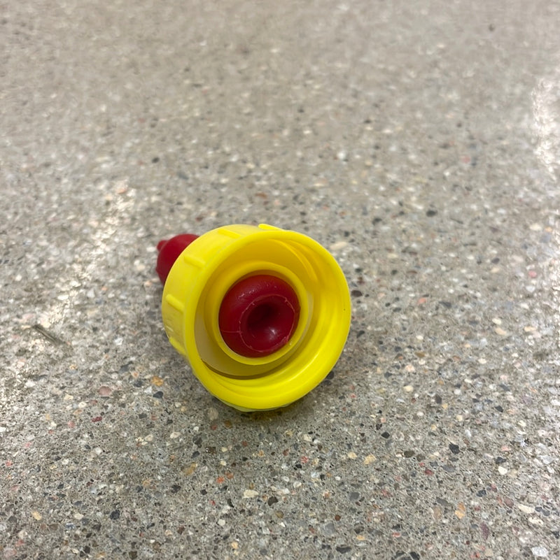 AC2783/5 Nipple Lamb Pritchard red w/yellow 5pk
