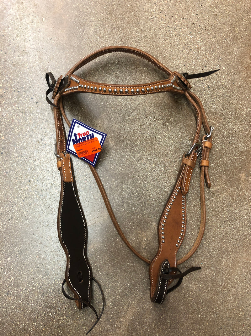 TKWB3501 Headstall - Browband w/Spots & Ties