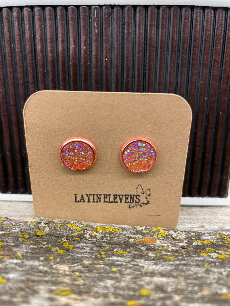 BGLAYINELEVANS--Ros/Gold Layin Elevans Earrings