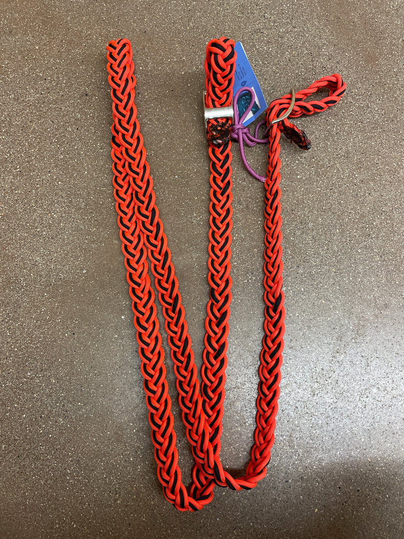TKREINSLAUREN 9 Strand Braided Reins- 8ft Long