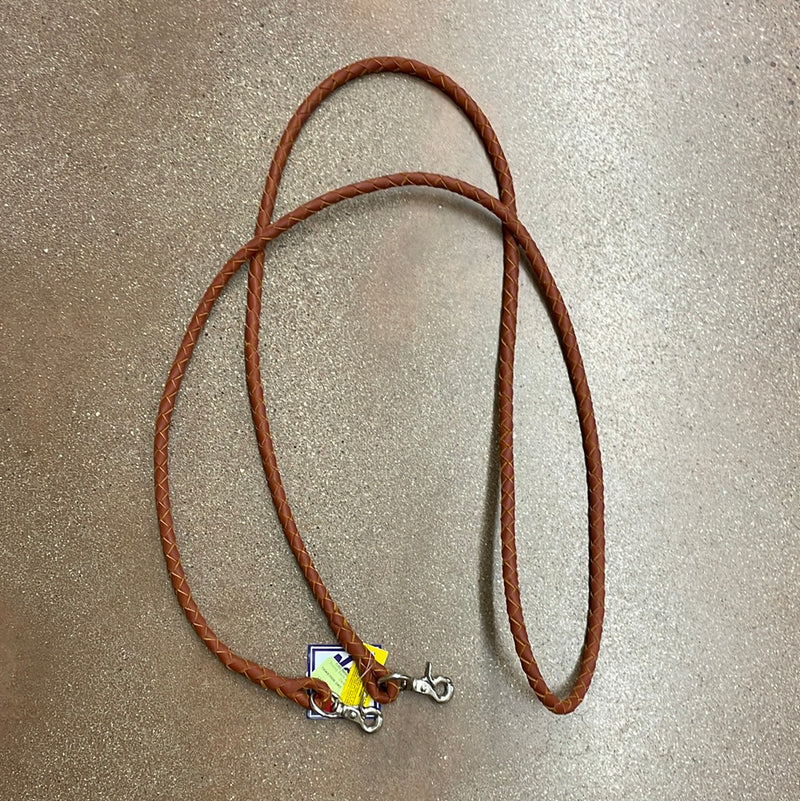 TKWR7006-DKO Roping Reins w/ Scissor Snaps Dark Oil