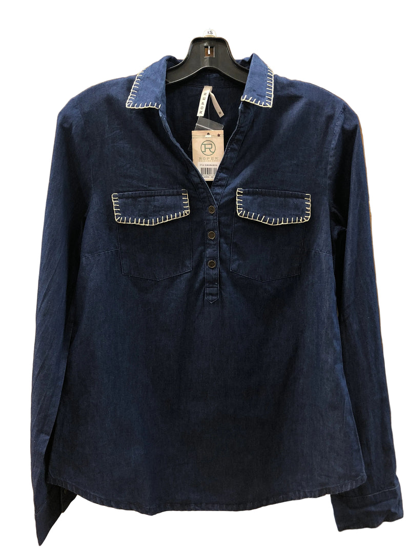 CL03-050-0594-5052 Denim Ladies Denim Pullover Shirt L/S