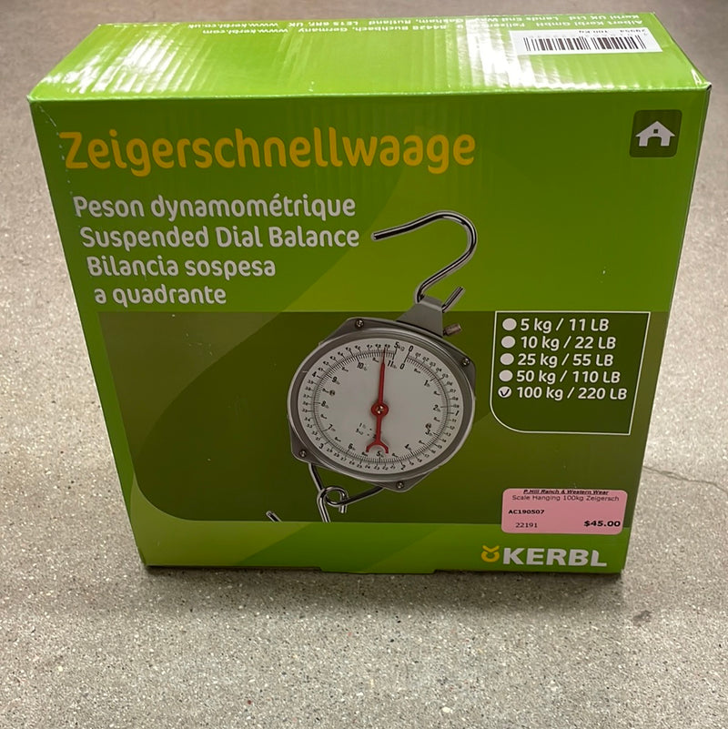 AC190507 Scale Hanging 100kg Zeigersch