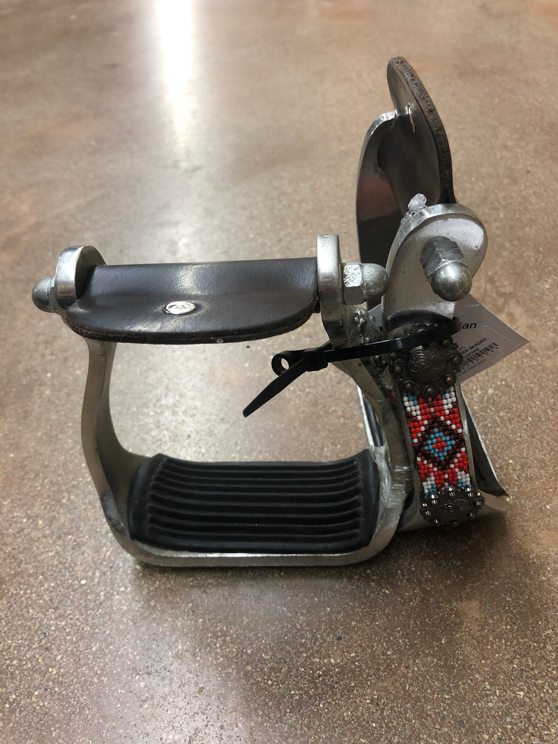 TKWA3885 Stirrups - Aluminum Silver Beaded