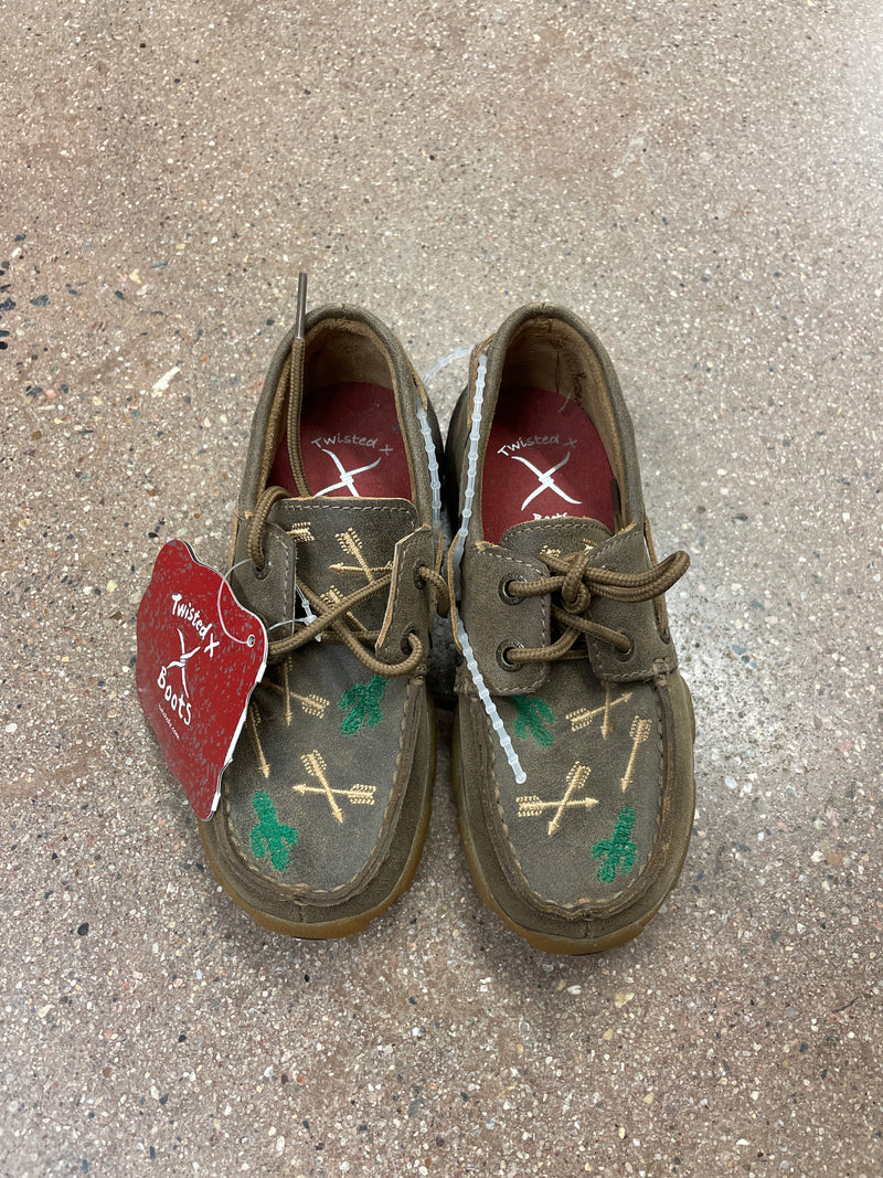 CLTYDM0035-11 Twisted X Youth Driving Moc Bomber w/design