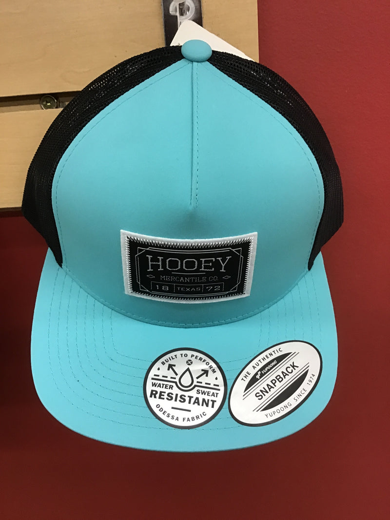 CL2102T-OSFA-TQ/Blk Cap - Hooey - Doc Trucker w/Wht Patch/SnapBack