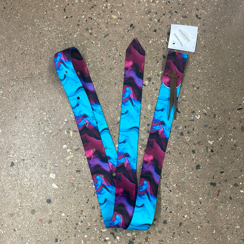 TKWA2108-Tie-Dye-1 3/4" Latigo Leather Tie Strap