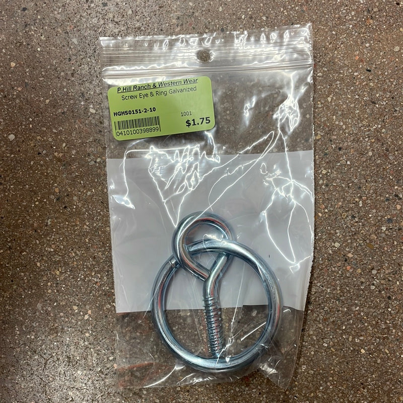HGHS0151-2-10 Screw Eye & Ring Galvanized