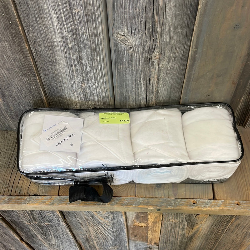 TKSS3010--White Equine Polo Wraps