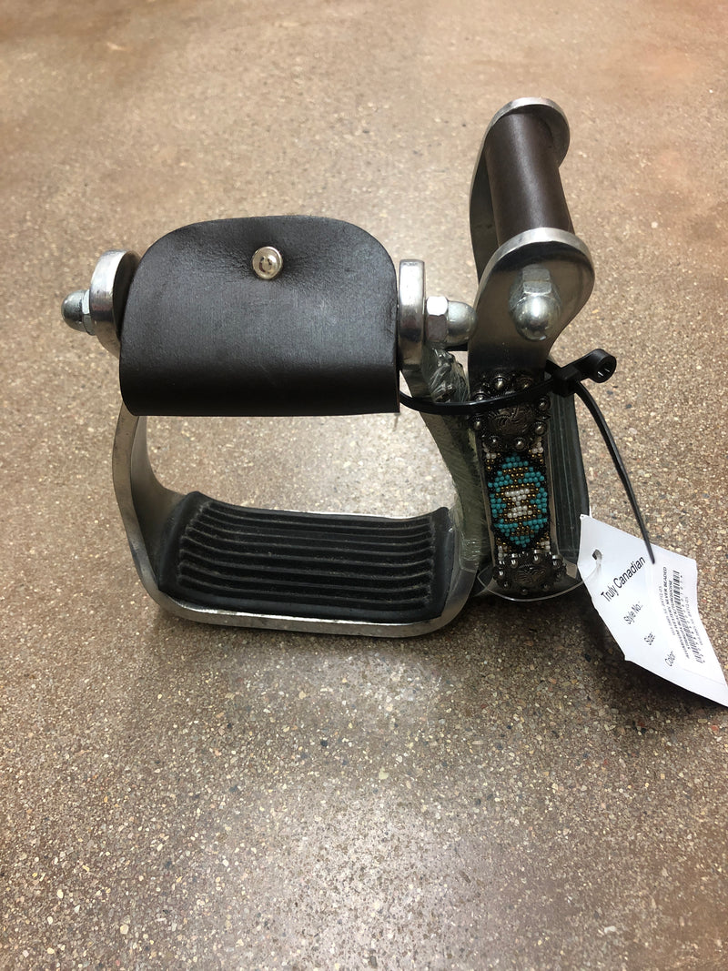 TKWA3885 Stirrups - Aluminum Silver Beaded