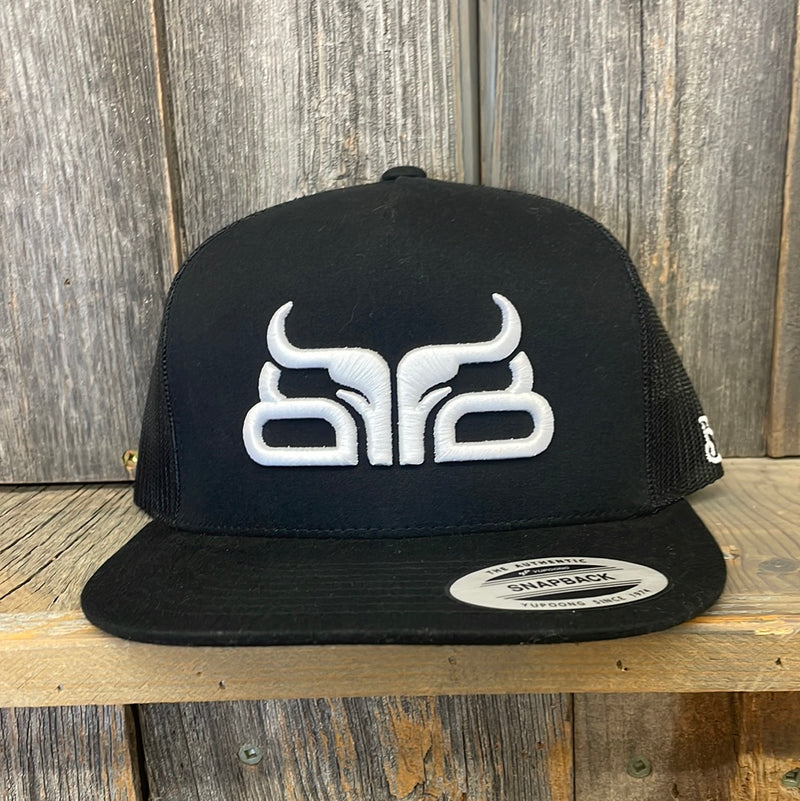 CLCAP2-O/S-Wht/Blk Baredown Cap- Flat