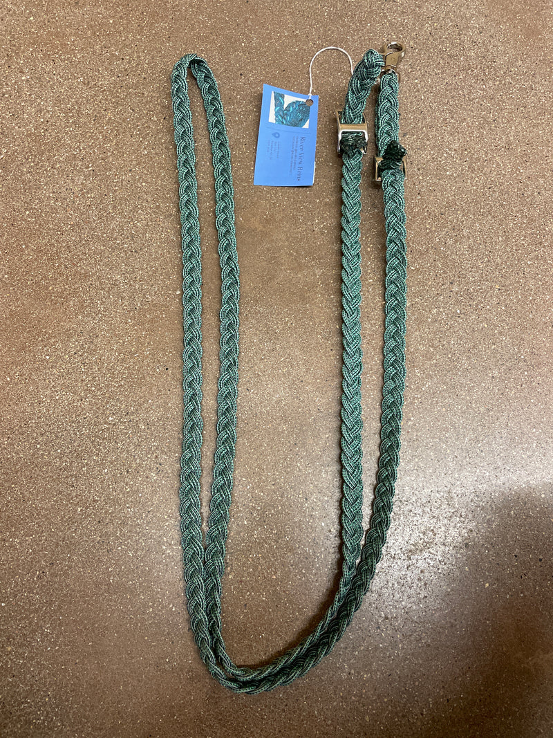TKREINSLAUREN 9 Strand Braided Reins- 8ft Long