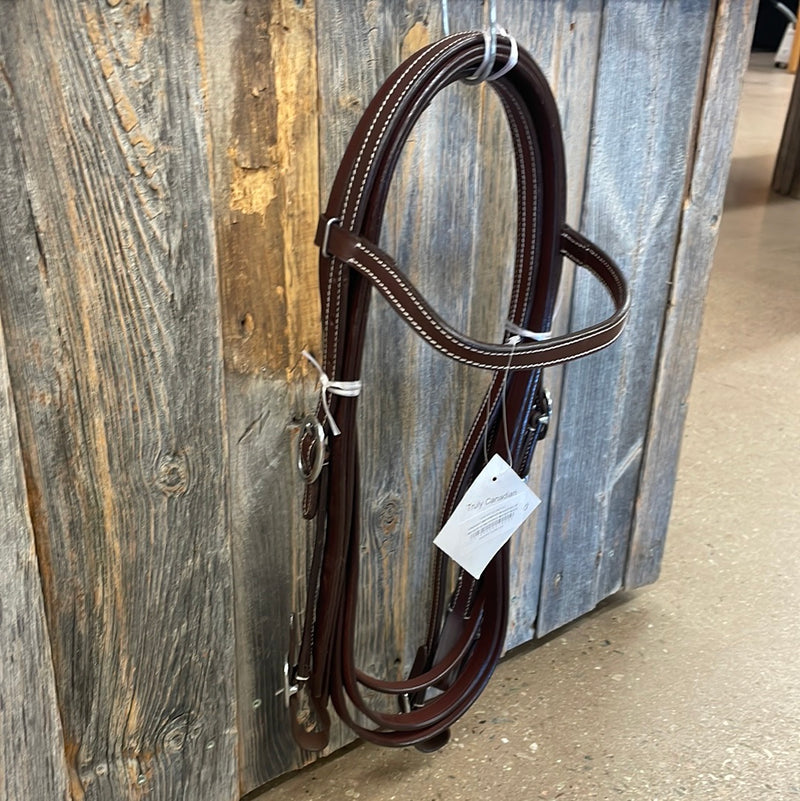 TKWB2905 Headstall Straight Browband w/ Buckles & Matching Buckle Reins