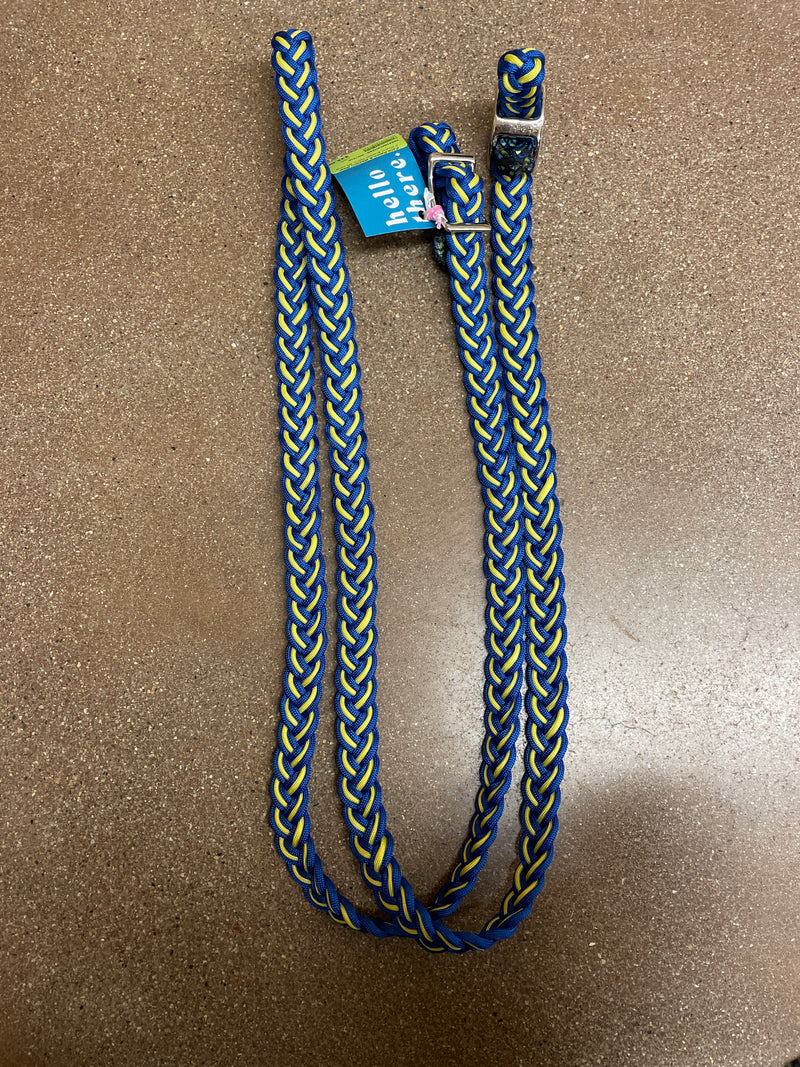 TKREINSLAUREN 9 Strand Braided Reins- 8ft Long